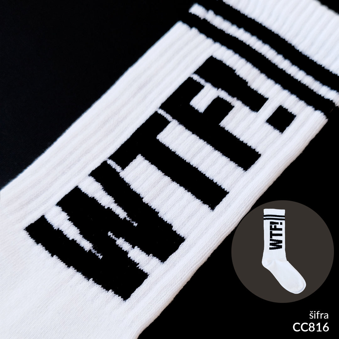 Unisex sportske čarape sa tekstom 37-43 CC 816