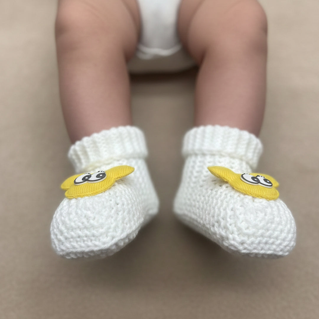 Bijele Pletene Pape za Bebe 🐣