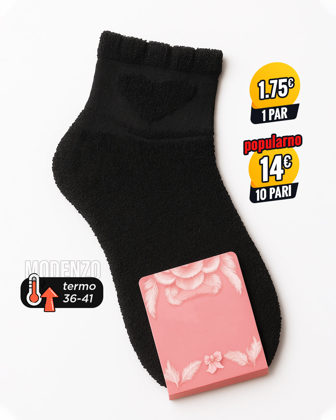 Ženske termo polukratke čarape 36-41