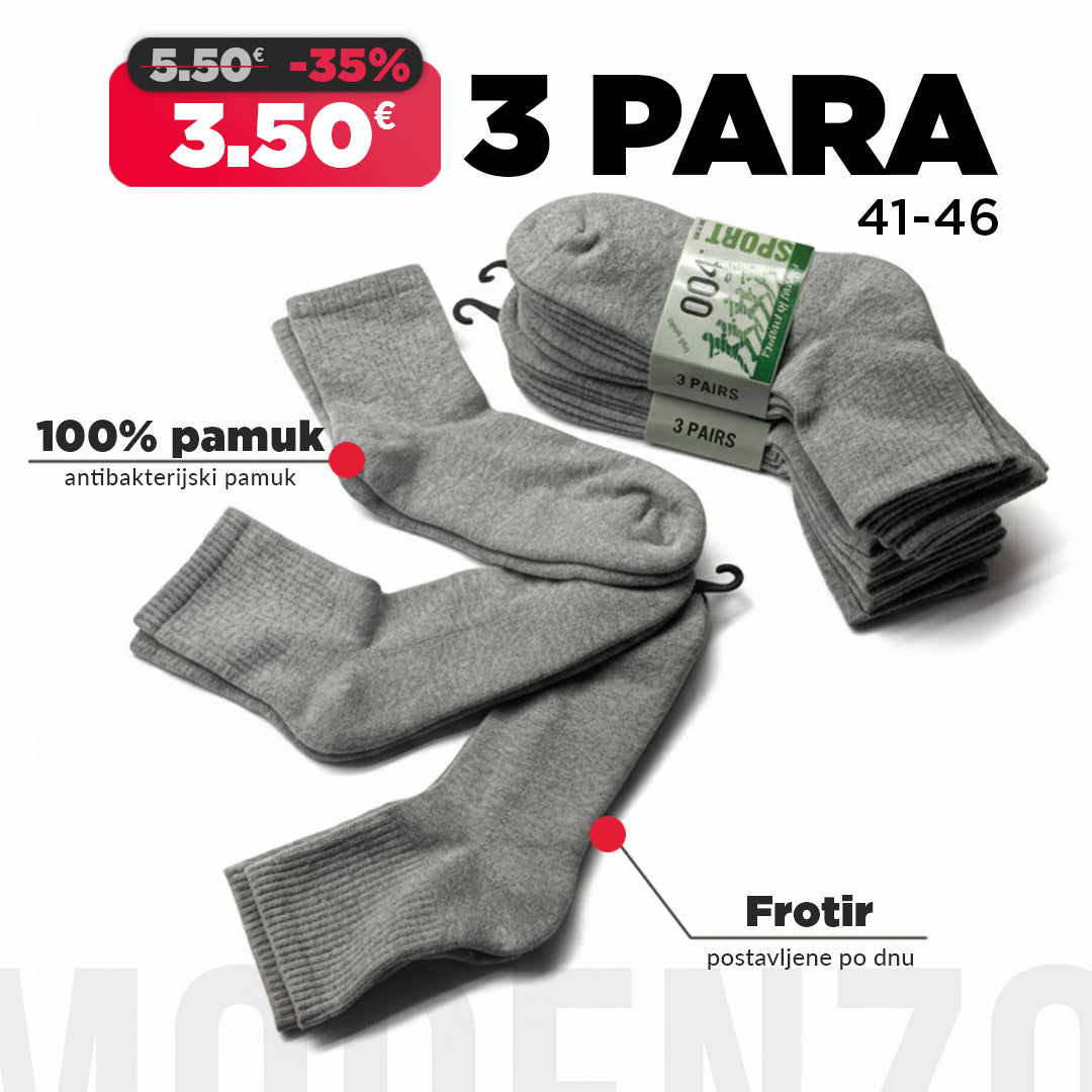Muške sportske čarape polukratke FROTIR 41-46