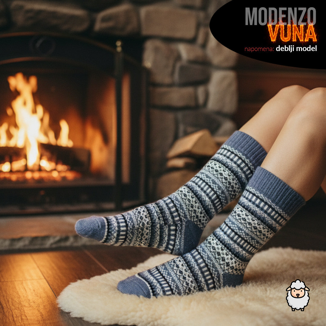 Ženske tople vunene čarape 36-41 (deblji model)