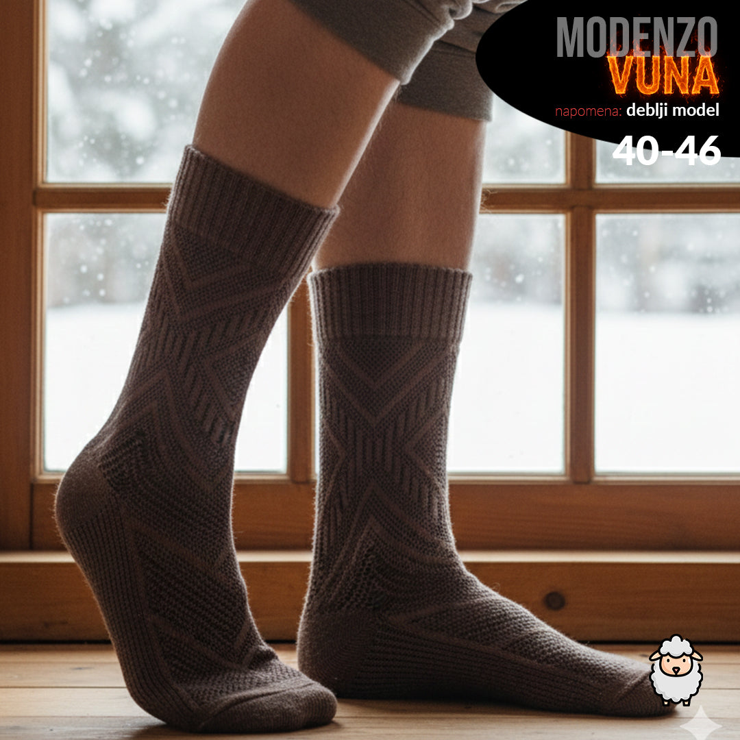 Muške tople vunene čarape 40-46 (deblji model)