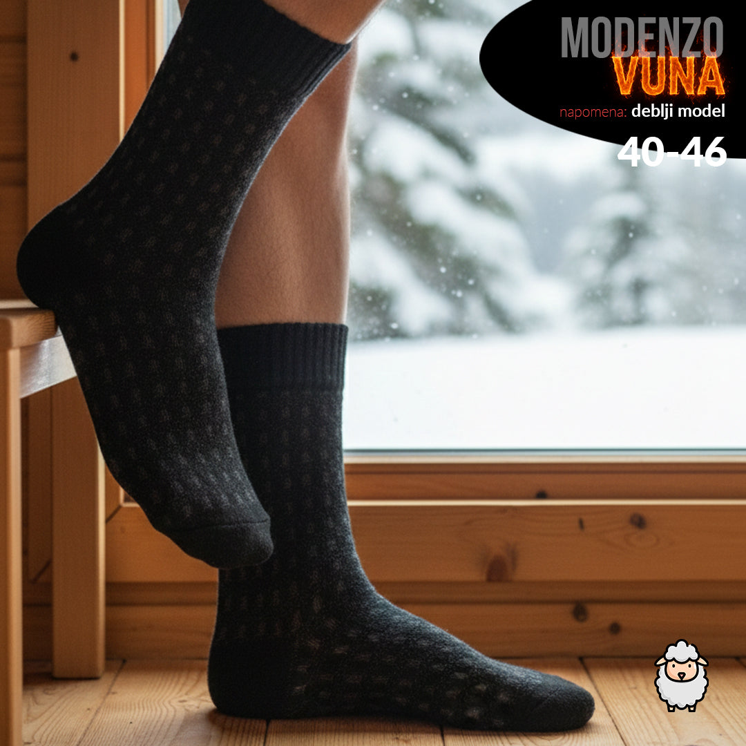 Muške tople vunene čarape 40-46 (deblji model)