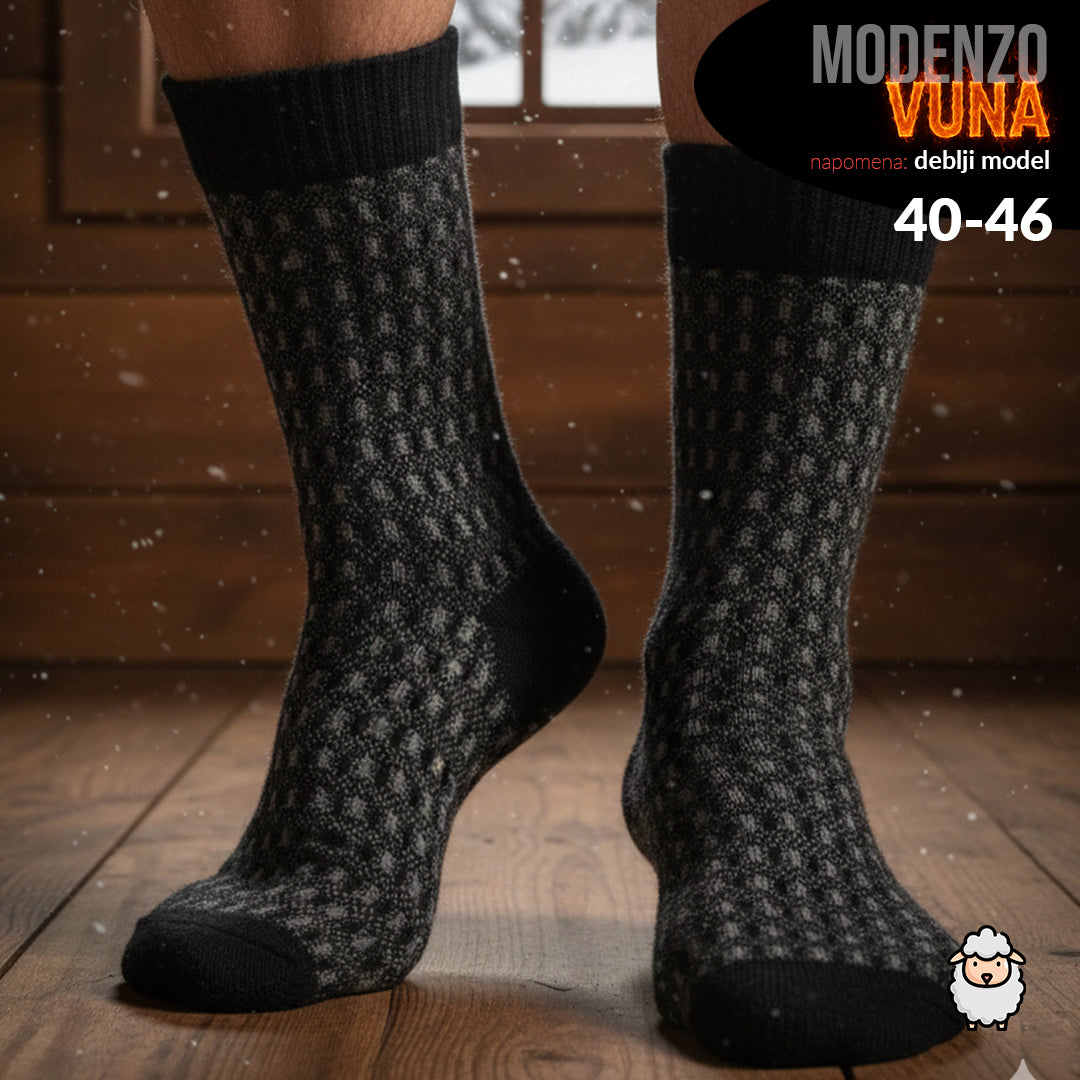 Muške tople vunene čarape 40-46 (deblji model)