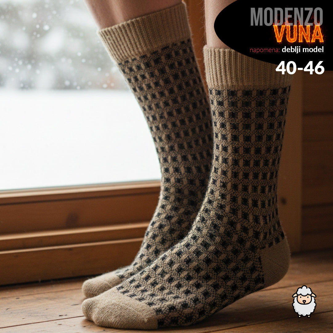 Muške tople vunene čarape 40-46 (deblji model)