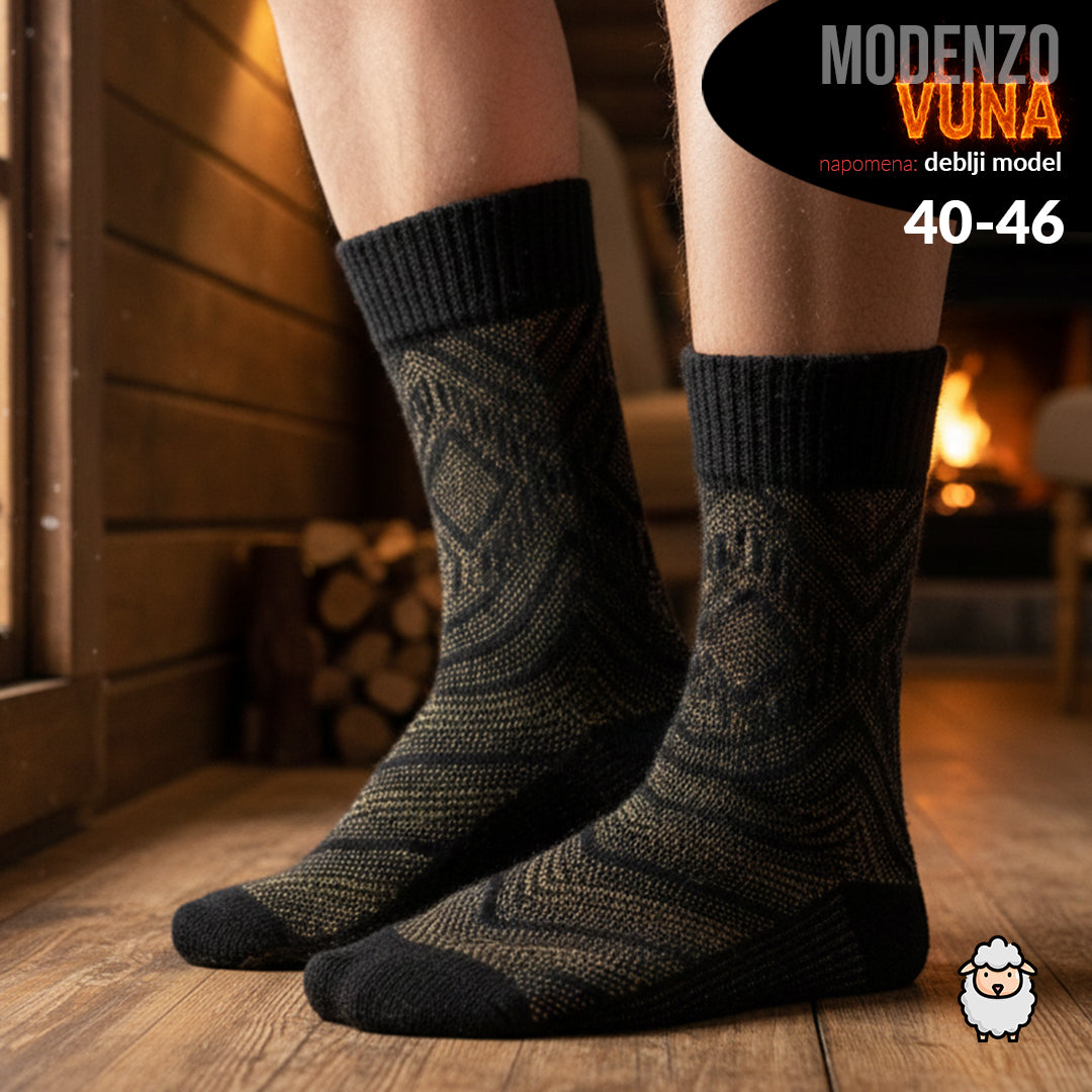 Muške tople vunene čarape 40-46 (deblji model)