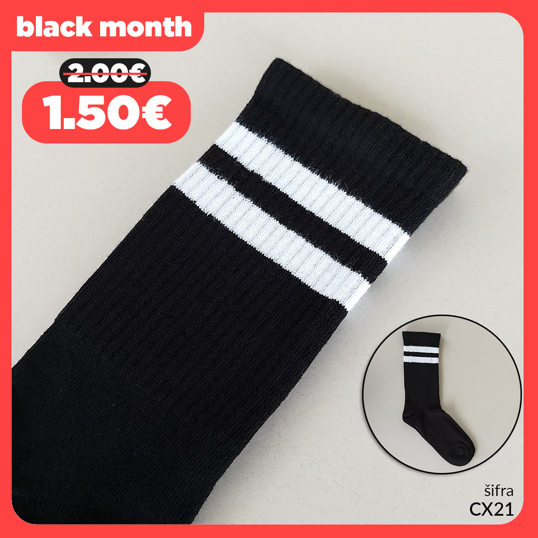 Sportske pamučne čarape standardne debljine 40-44 CX 21