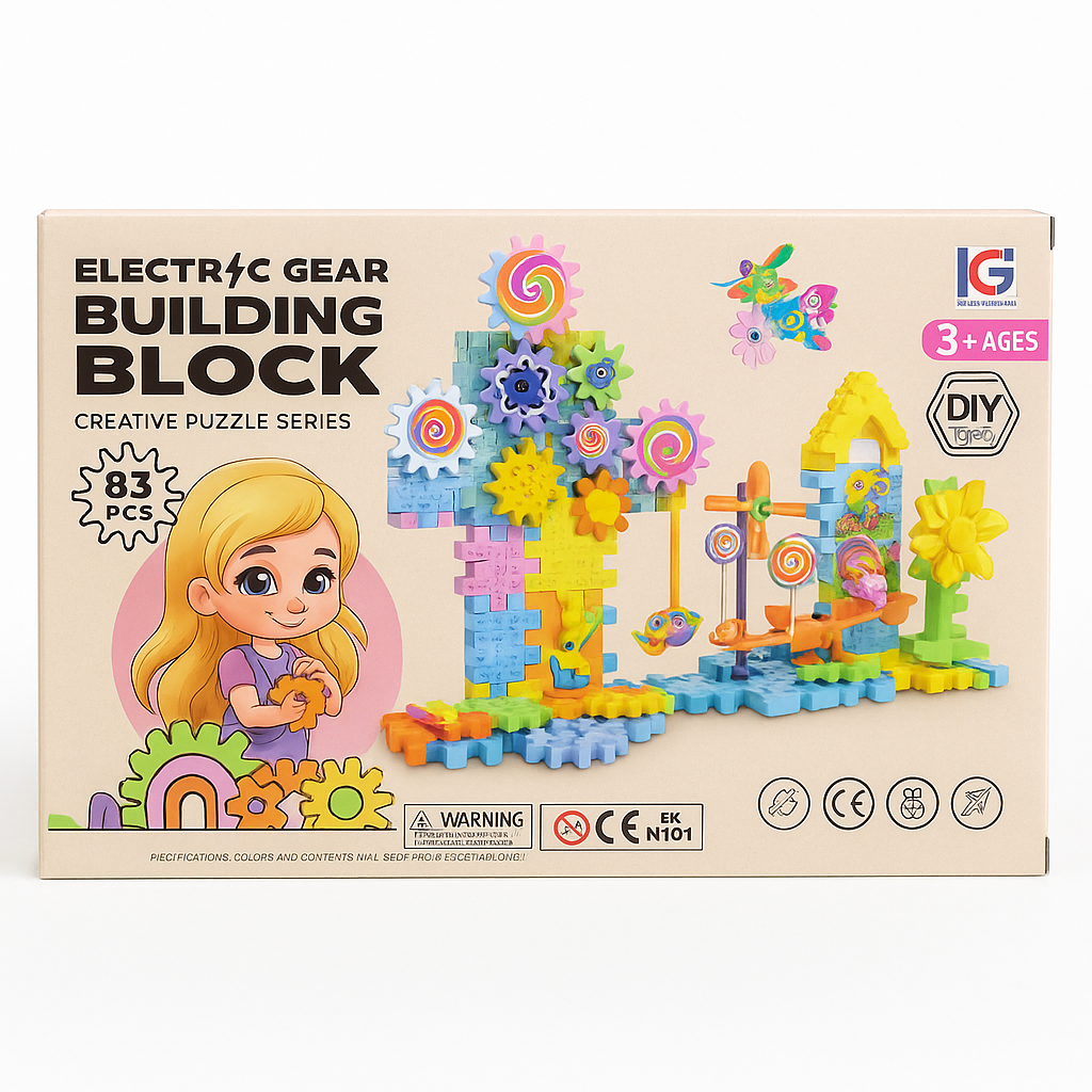 Electric Gear Building Block - Kreativne kockice Gradnju (83 komada) (djevojčice)