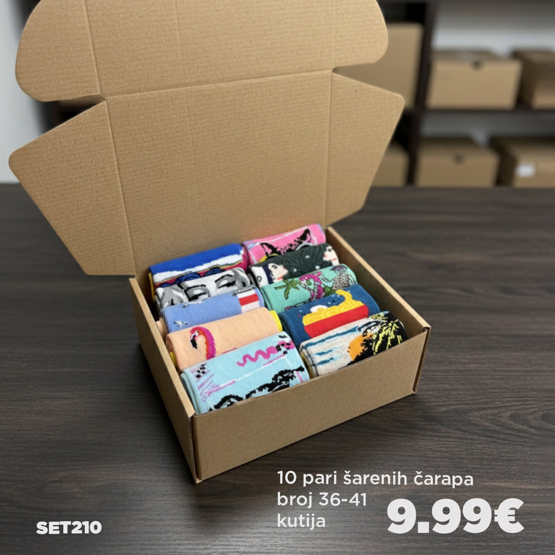 🎁Kutija iznenađenja - mix 10 pari broj 36-41