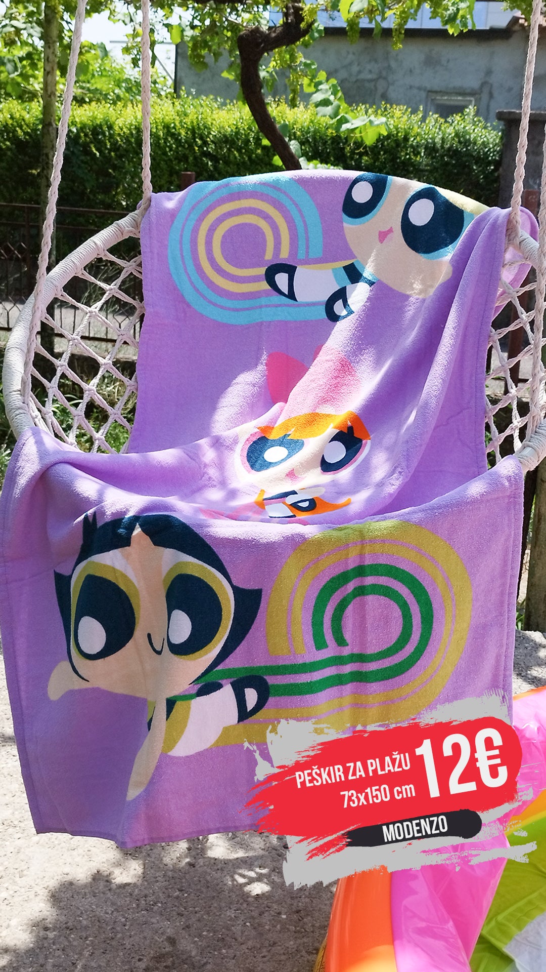 Peškir za plažu Powerpuff 73x150cm