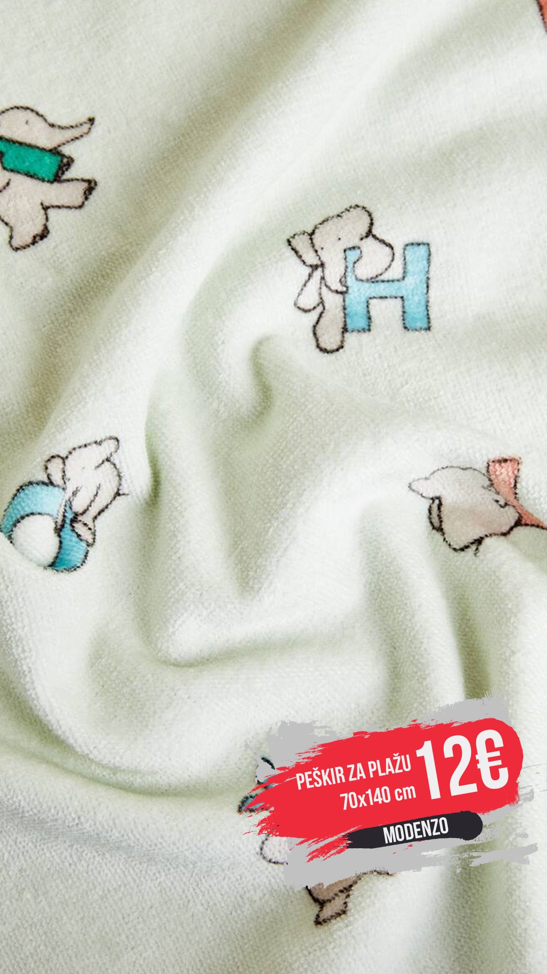 Peškir za plažu Zara Alphabet 70x140cm