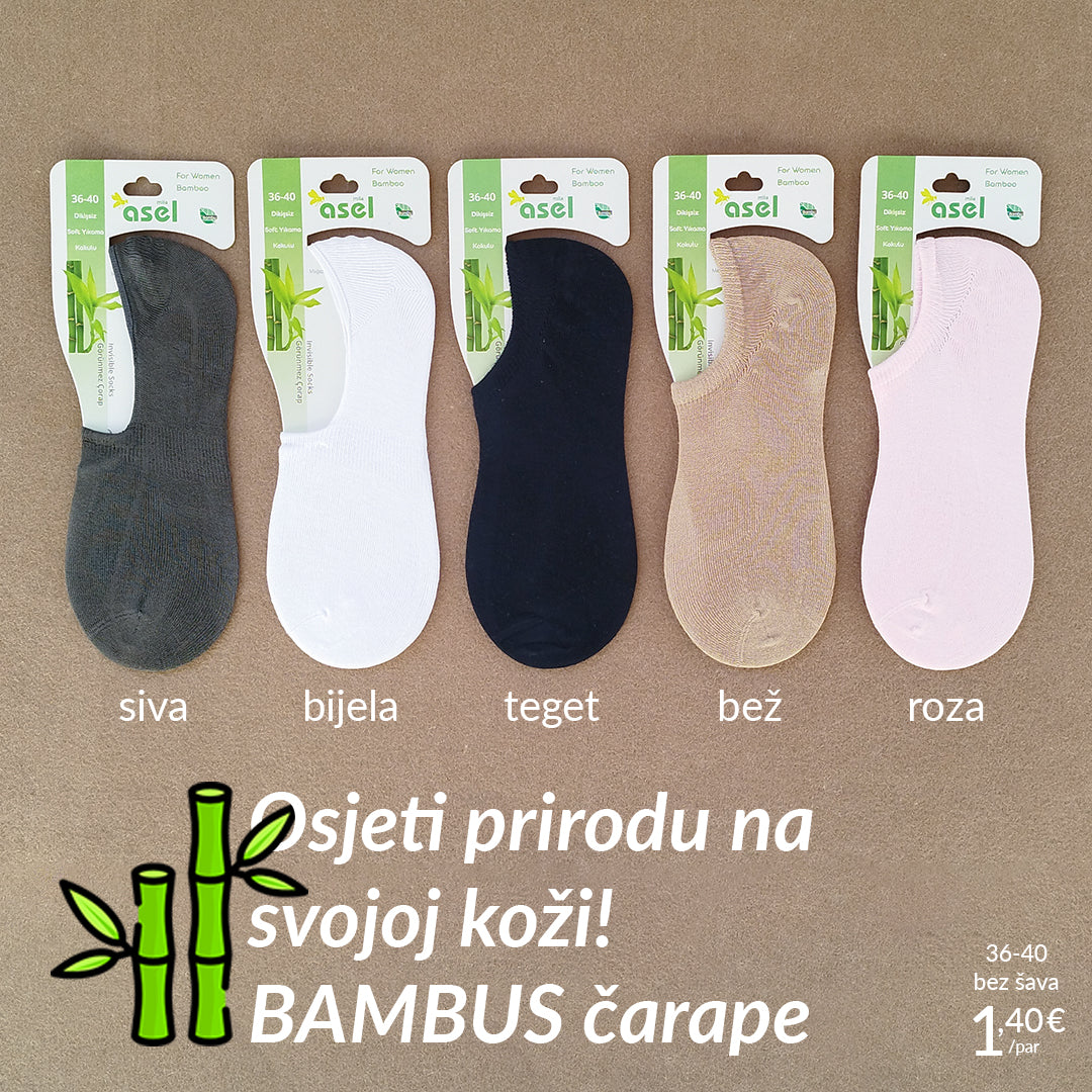 Ženske kratke čarape BAMBUS 36-40