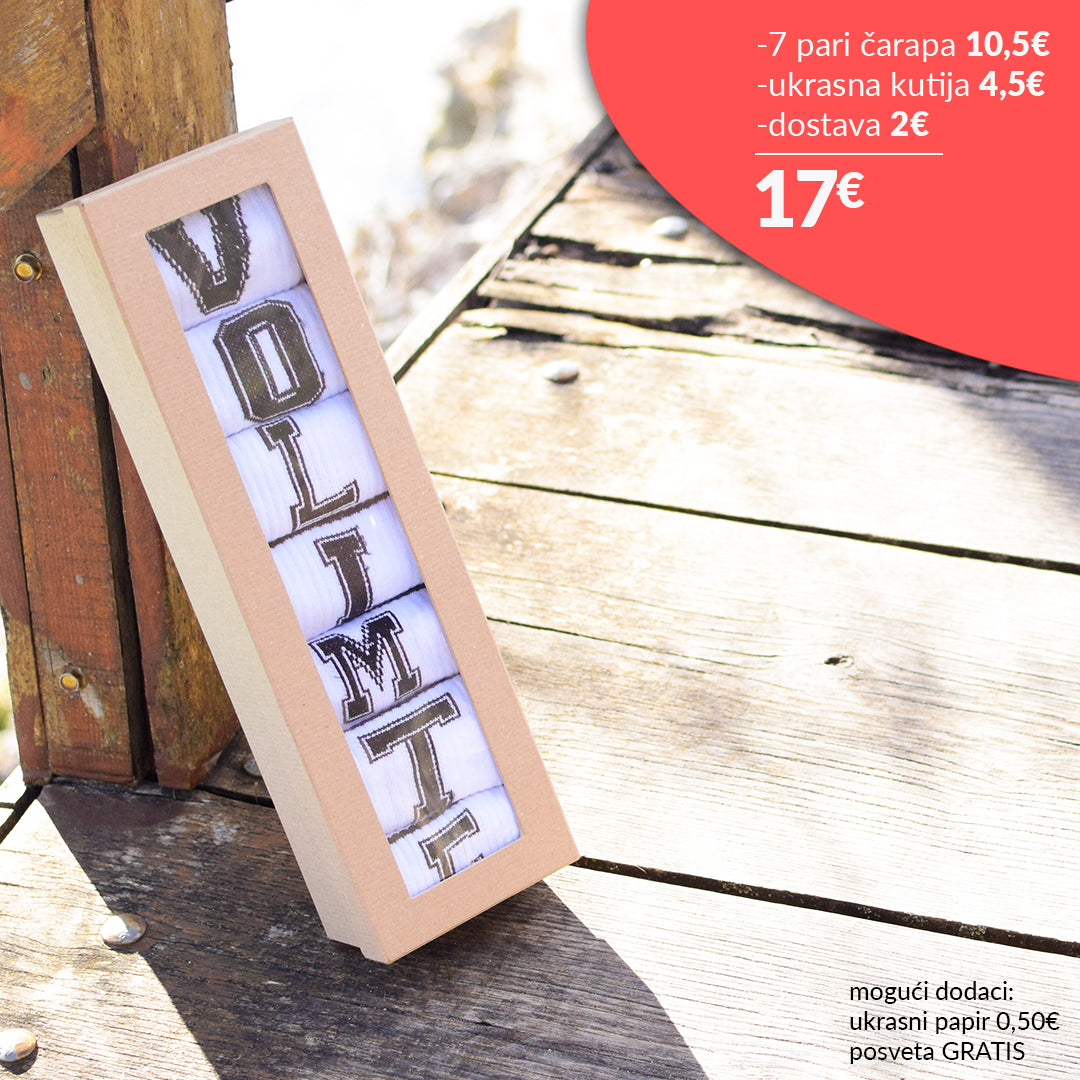 Ukrasna kutija sa carapama (Volim te)