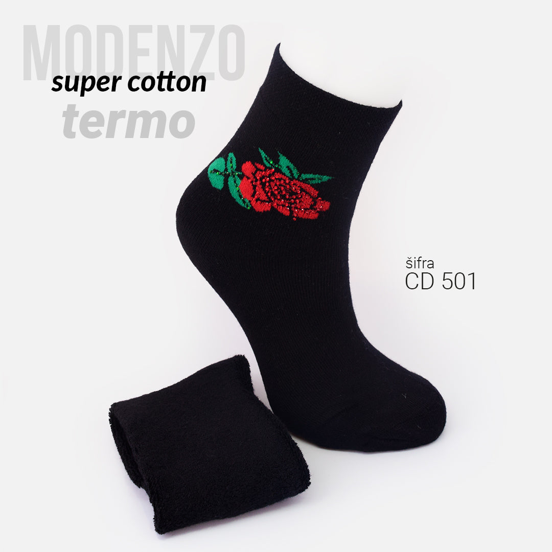 Ženske termo čarape super cotton 36-41 CD 501