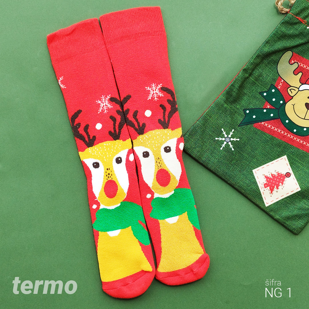 Novogodišnje termo čarape 36-41 NG1