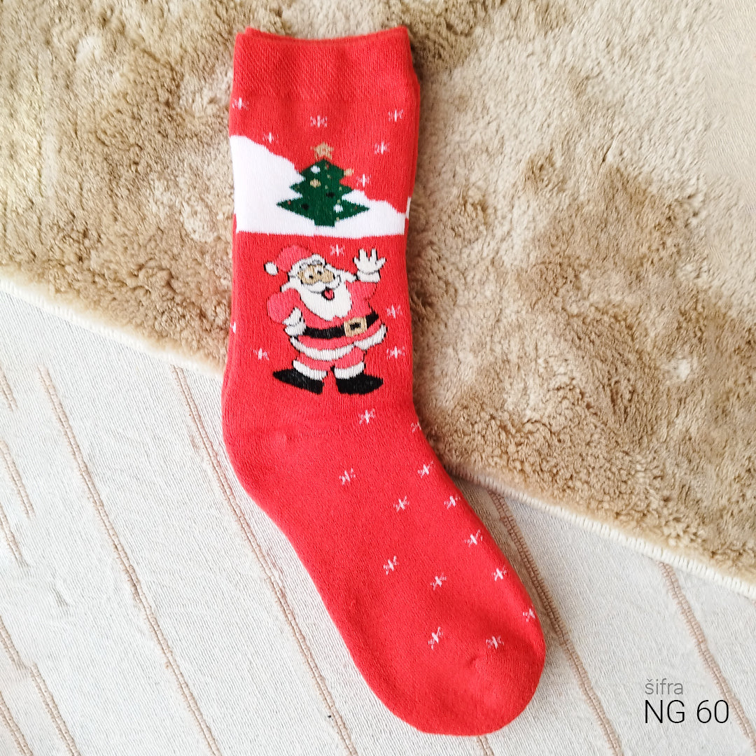 Novogodišnje termo super cotton čarape 37-43 NG60