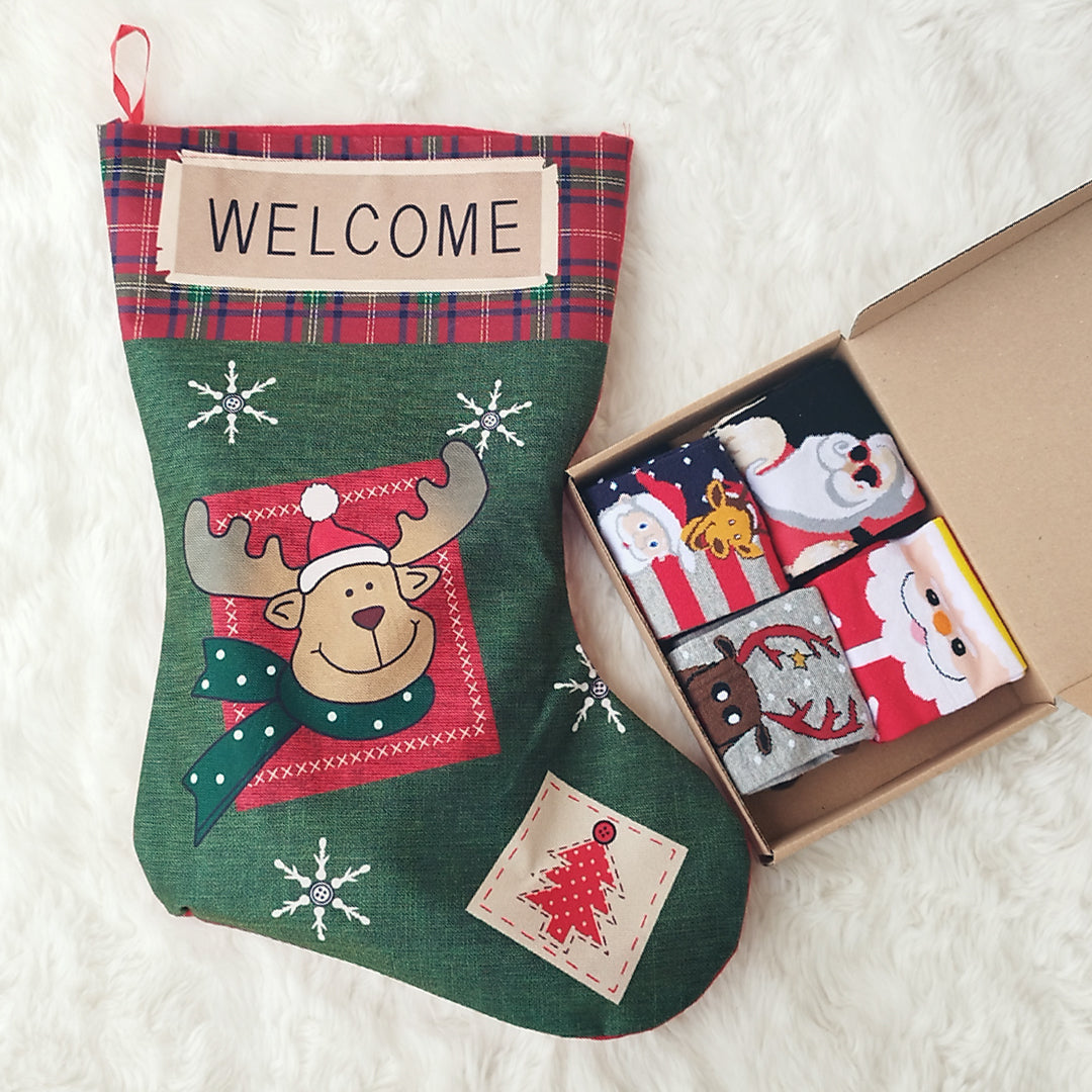 Prazan džak (u obliku čarape) za novogodišnji paketić 45cm dužina