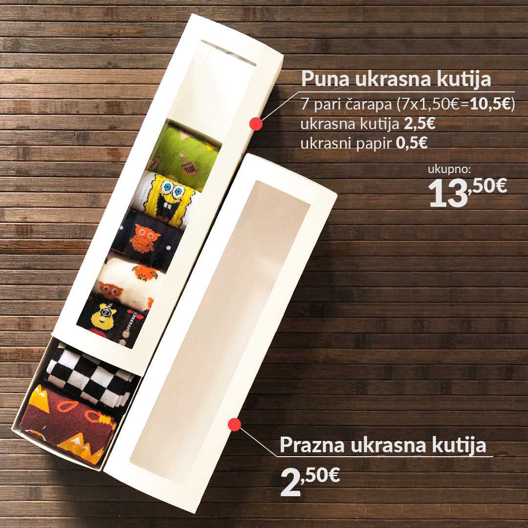 Ukrasna kutija bijela sa prozorom