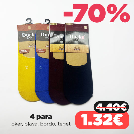 Muške nevidljive čarape 40-45 SET 4 para