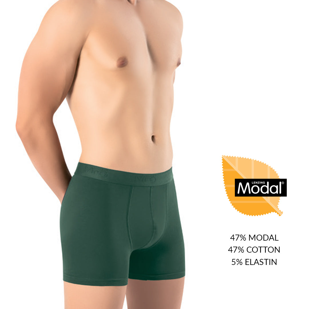 Muske maslinaste bokserice od 47 posto modal 47 posto pamuk i 5 posto elastin