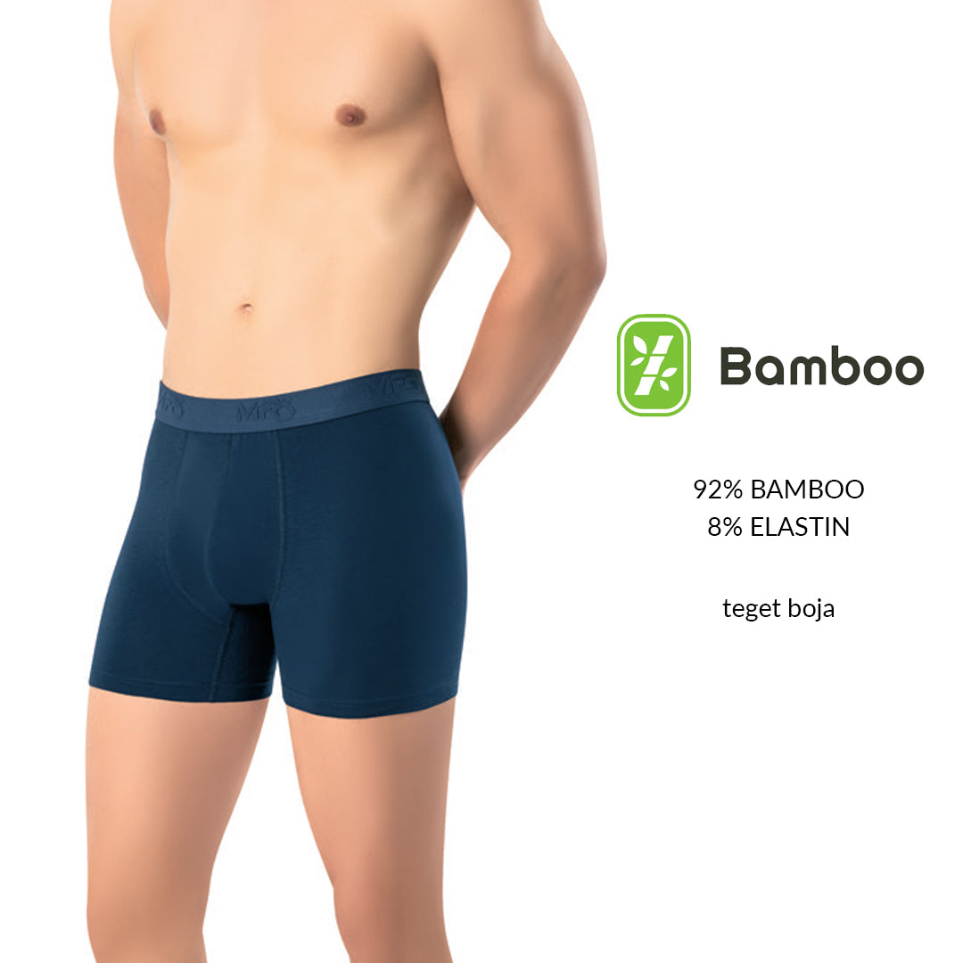 Muske teget bokserice od bambusa 92 posto bambus i 8 posto elastina