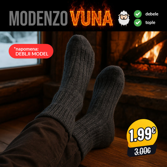 Muške debele vunene čarape 40-44