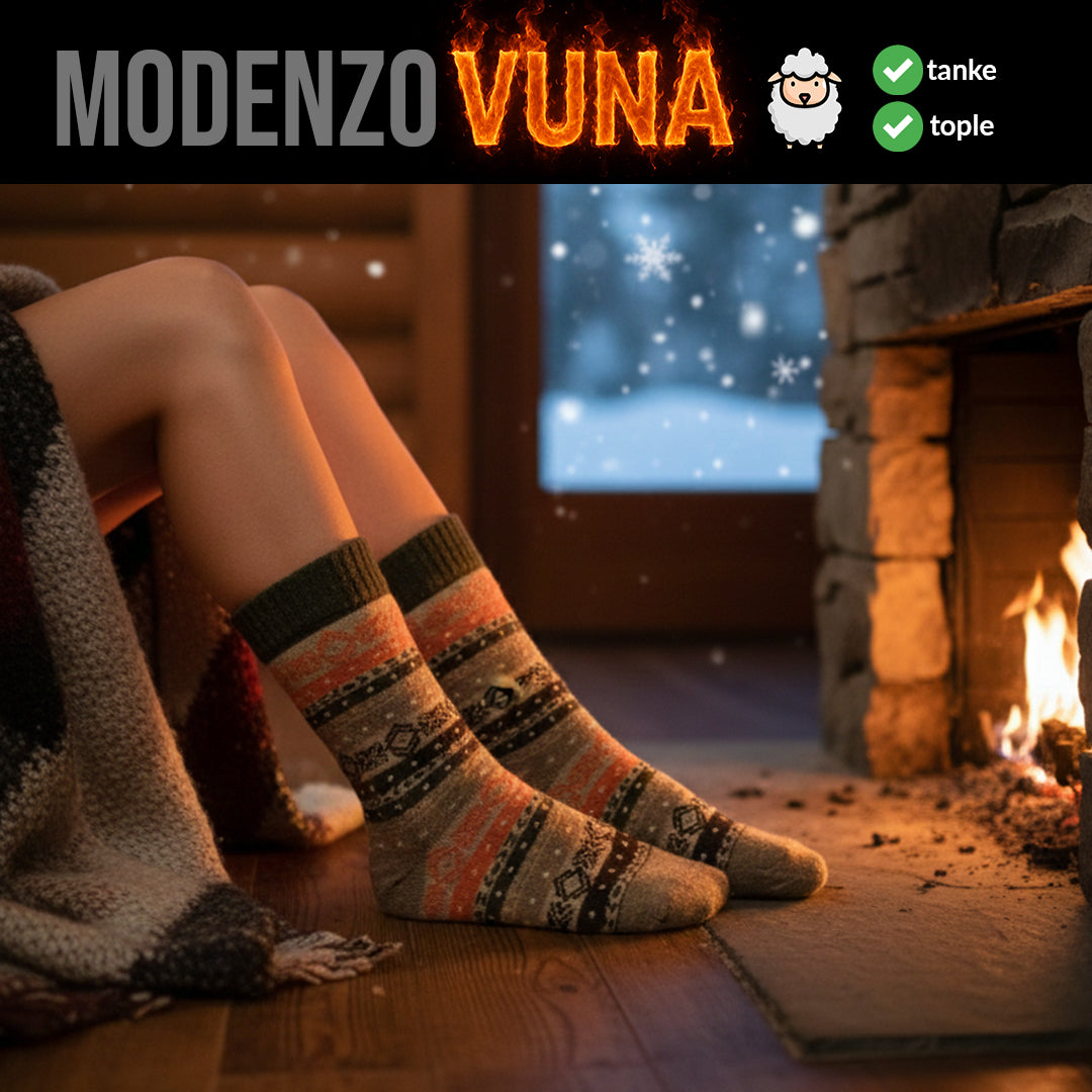 Ženske vunene čarape standardne debljine