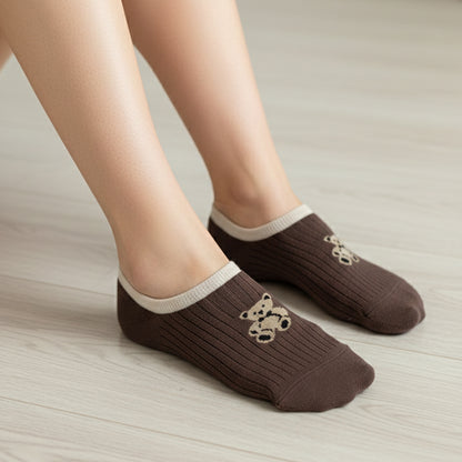 Ženske pamučne nazuvice sa motivom medvjedića 🐻