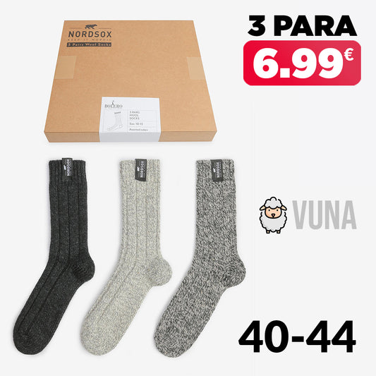 BOX 3 para vunenih čarapa NORDSOX 40-44