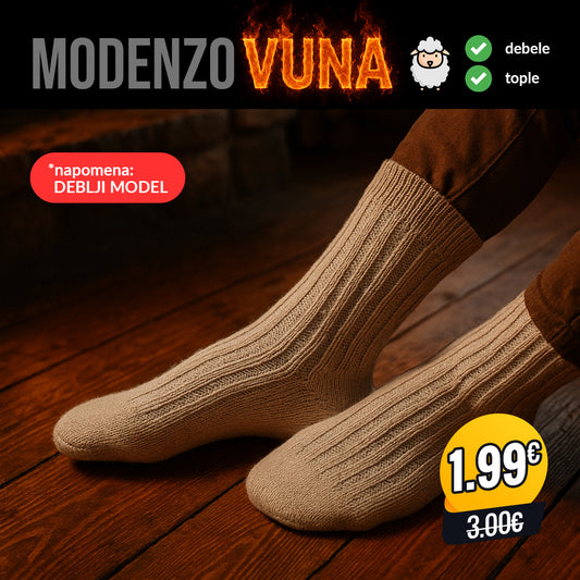 Muške debele vunene čarape 40-44