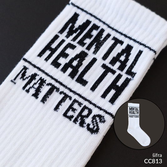 Unisex sportske čarape sa tekstom 37-43 CC 813