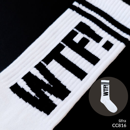 Unisex sportske čarape sa tekstom 37-43 CC 816