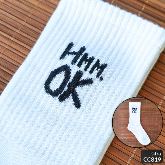 Unisex sportske čarape sa tekstom 37-43 CC 819