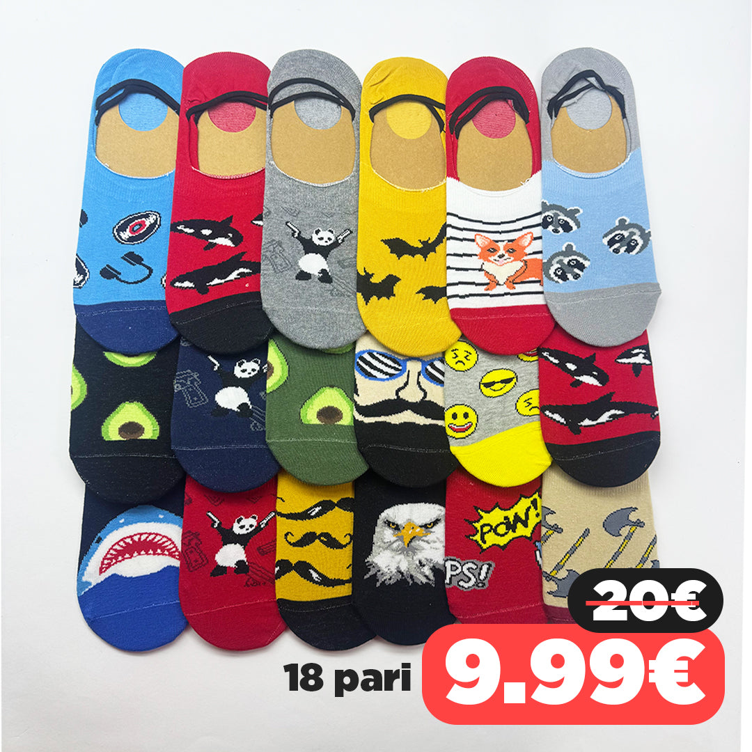 Muške nevidljive čarape 40-45 SET 18 pari