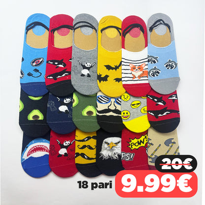 Muške nevidljive čarape 40-45 SET 18 pari