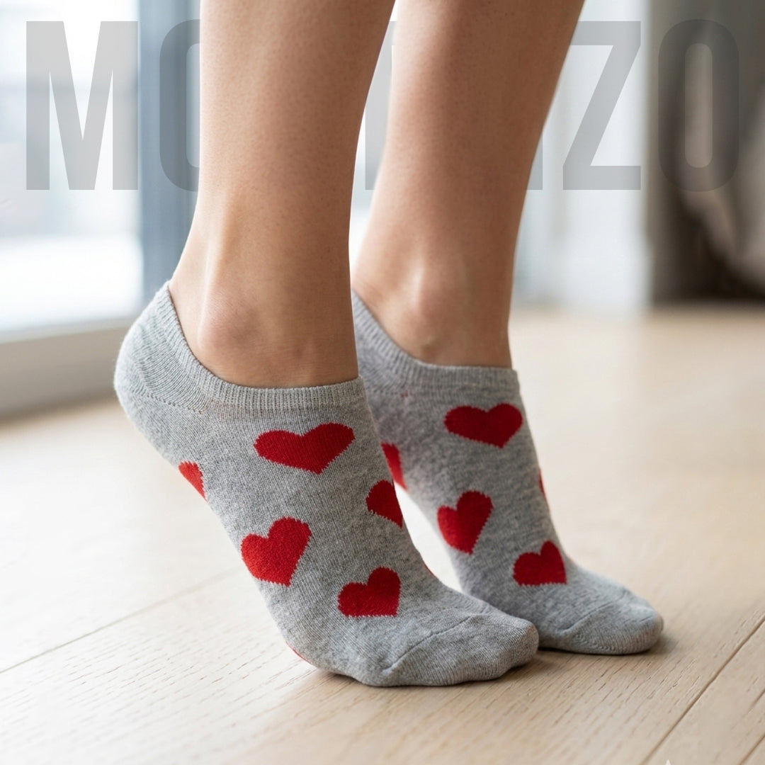 Ženske pamučne sneakers čarape sa srcima ❤️