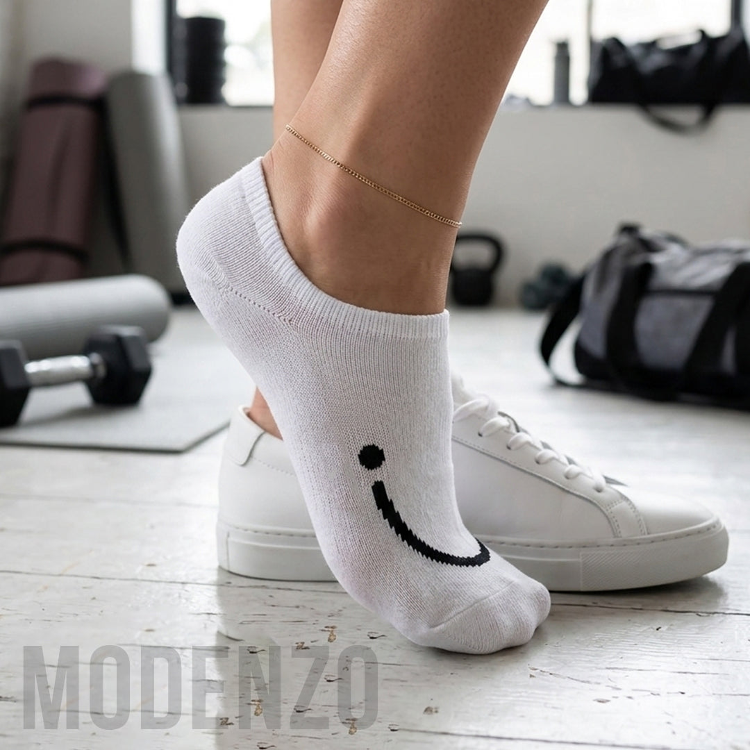 Ženske pamučne sneakers čarape smile 😀