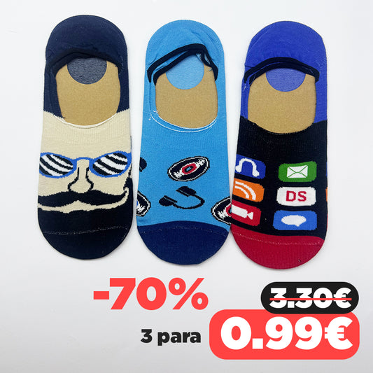 Muške nevidljive čarape 40-45 SET 3 para