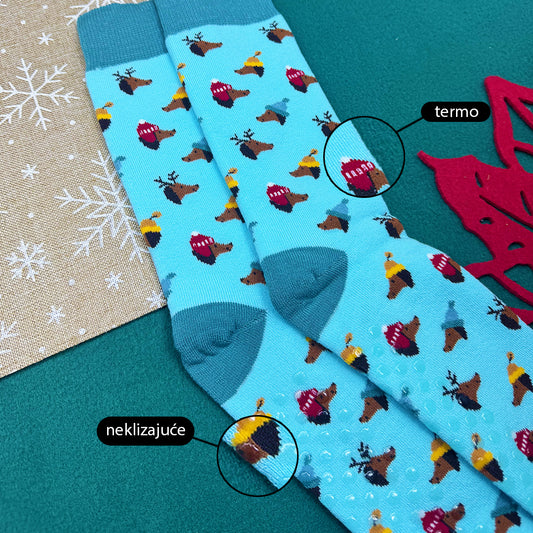 Ženske neklizajuće termo čarape CM654