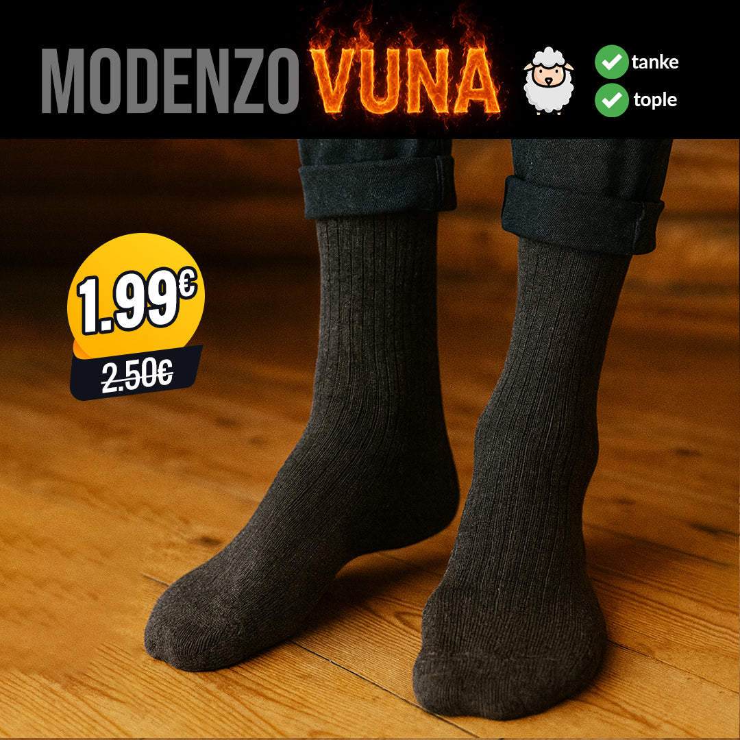 Muške tople vunene čarape standardne debljine