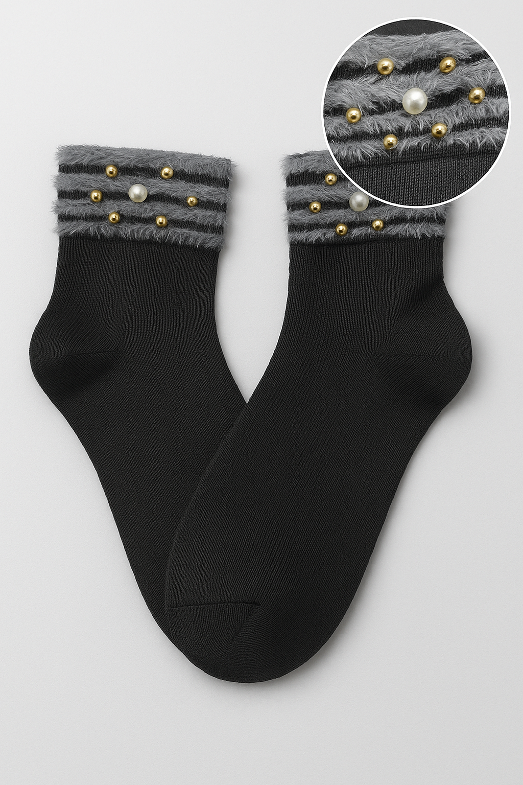 Ženske polukratke čarape sa ukrasima 36-41