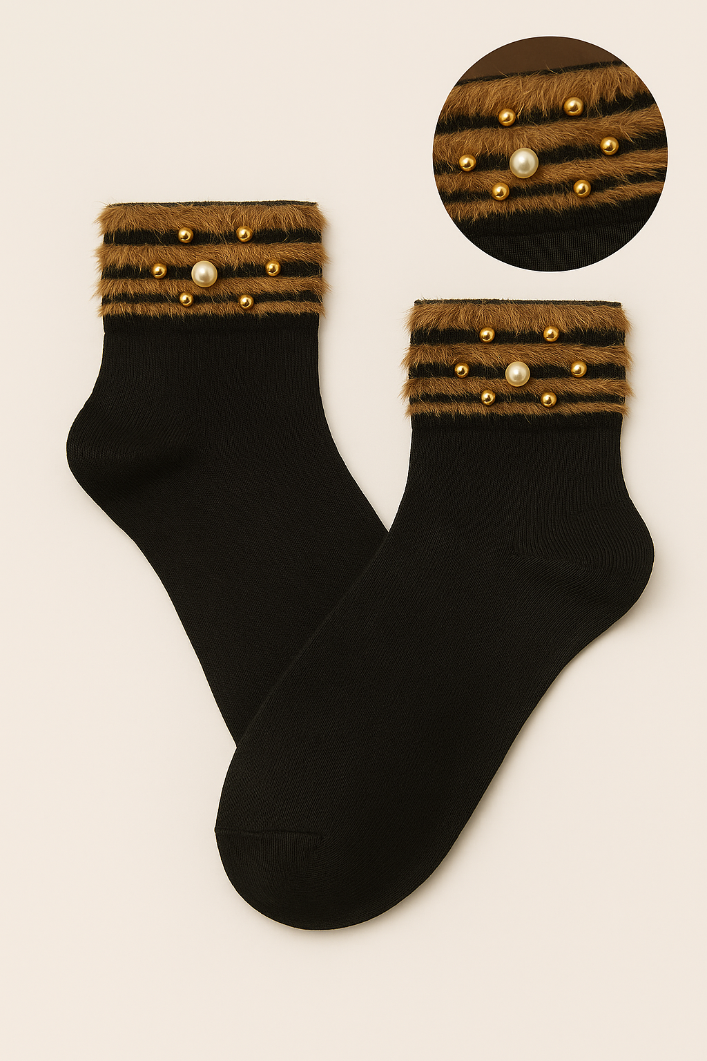 Ženske polukratke čarape sa ukrasima 36-41