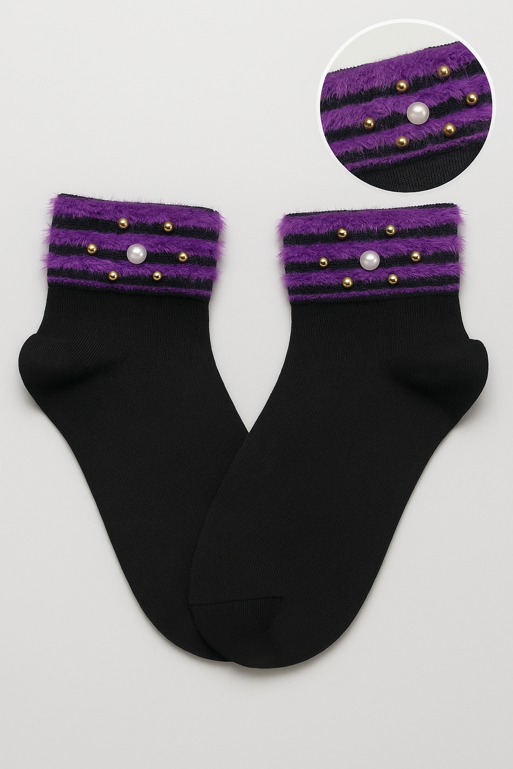 Ženske polukratke čarape sa ukrasima 36-41