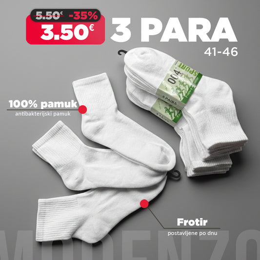 Muške sportske čarape polukratke FROTIR 41-46