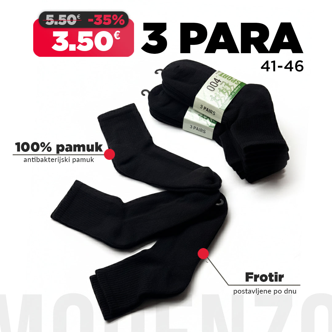 Muške sportske čarape polukratke FROTIR 41-46