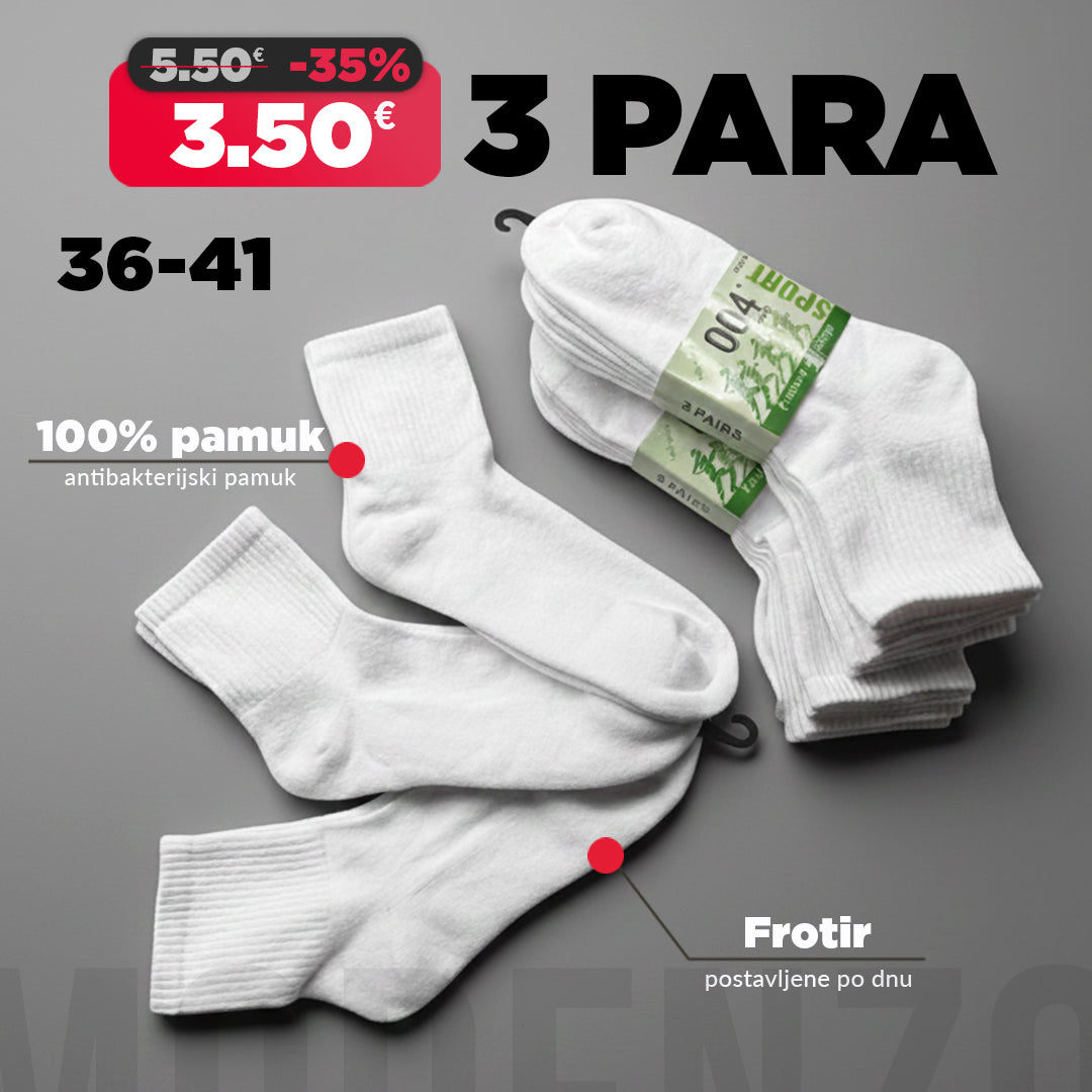 Ženske sportske čarape polukratke FROTIR 36-41