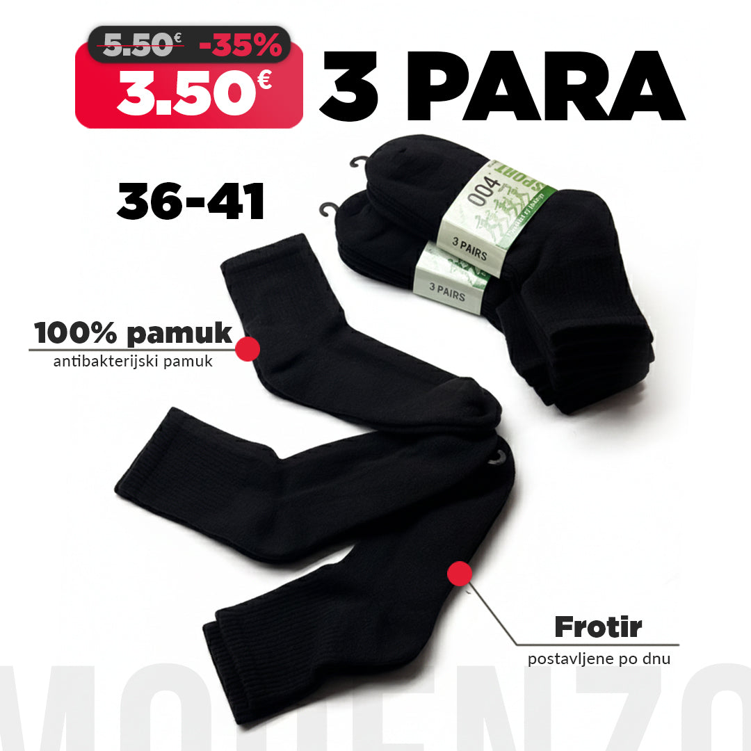Ženske sportske čarape polukratke FROTIR 36-41
