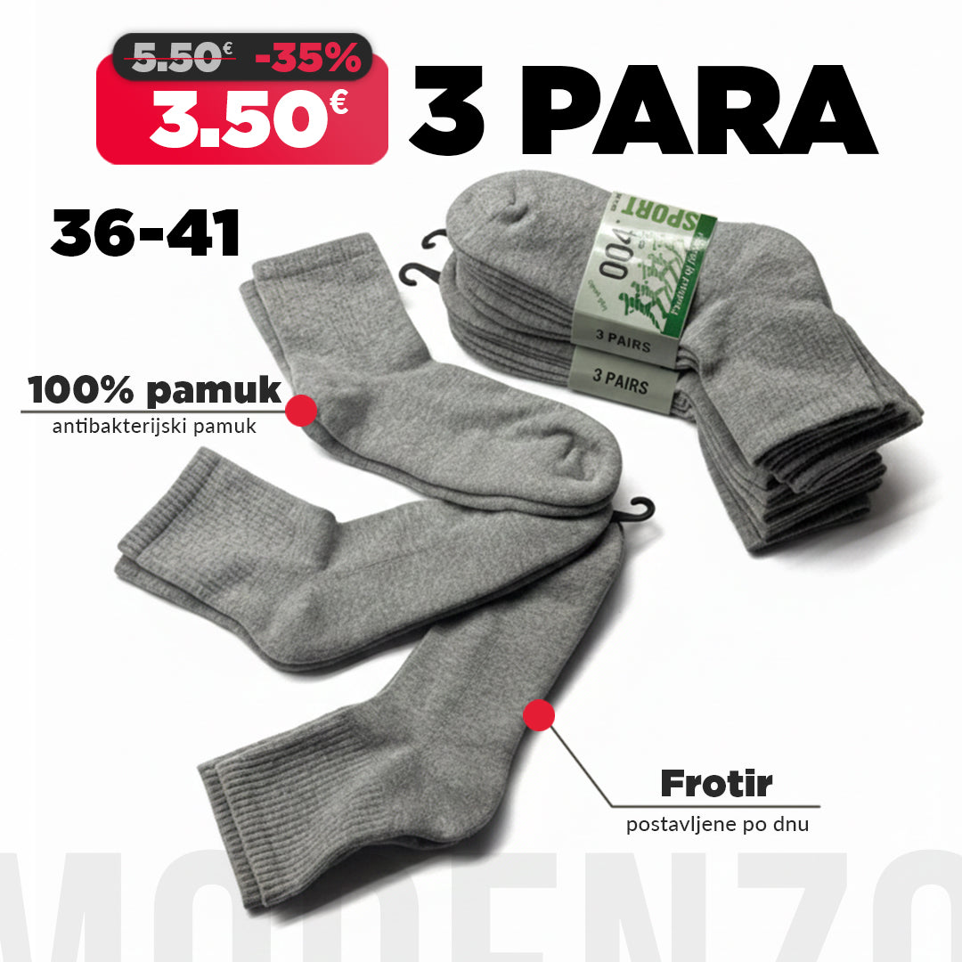 Ženske sportske čarape polukratke FROTIR 36-41