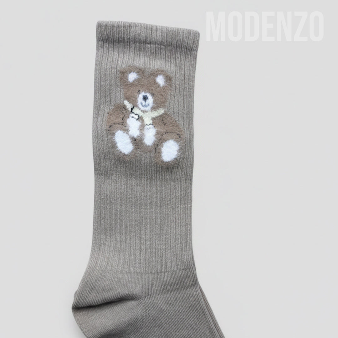 Ženske pamučne čarape sa medvjedićem