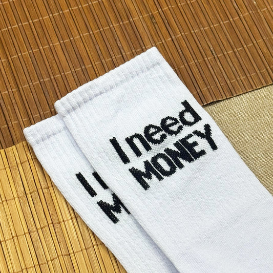 Unisex šarene čarape 37-43 "I need MONEY"